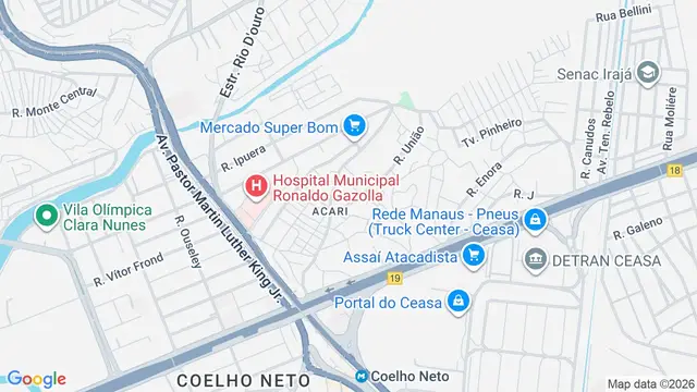 Mapa do bairro Acari, Rio de Janeiro - RJ