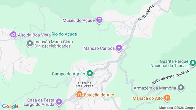 Mapa do bairro Alto da Boa Vista, Rio de Janeiro - RJ
