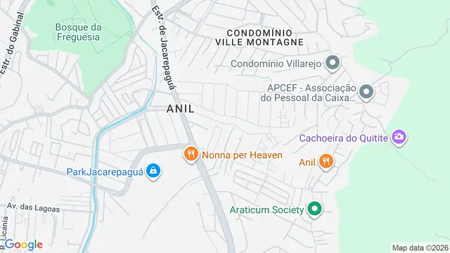 Mapa do bairro Anil, Rio de Janeiro - RJ