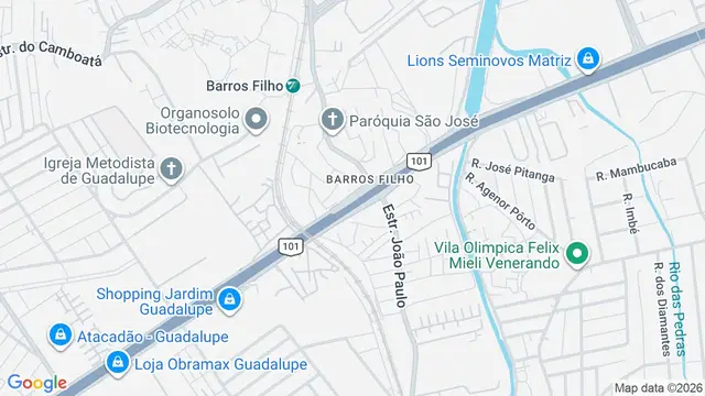 Mapa do bairro Barros Filho, Rio de Janeiro - RJ