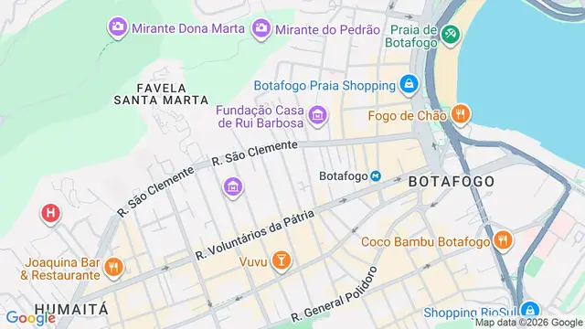Mapa do bairro Botafogo, Rio de Janeiro - RJ