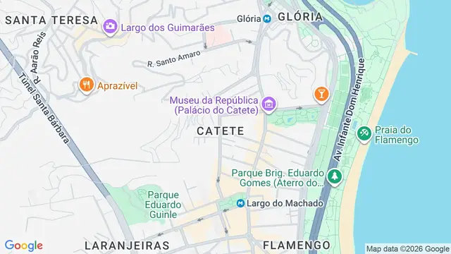Mapa do bairro Catete, Rio de Janeiro - RJ