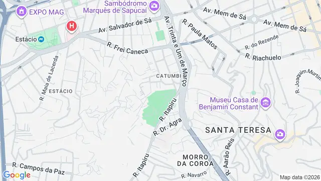 Mapa do bairro Catumbi, Rio de Janeiro - RJ