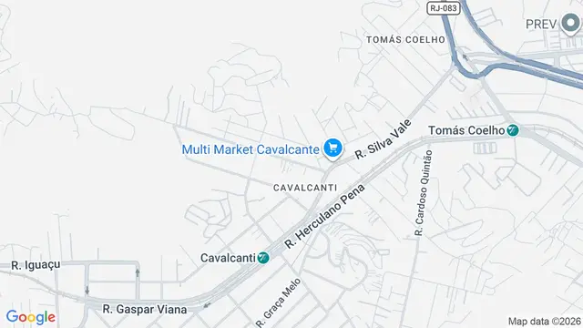 Mapa do bairro Cavalcanti, Rio de Janeiro - RJ