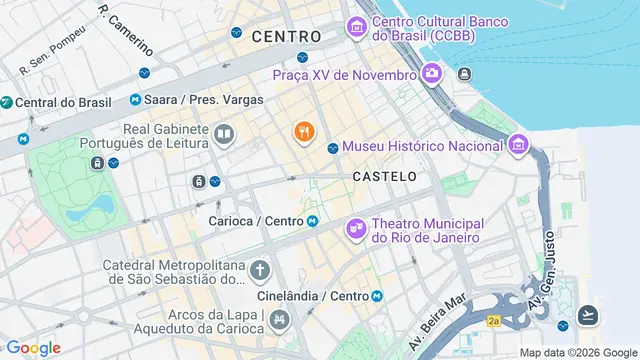 Mapa do bairro Centro, Rio de Janeiro - RJ