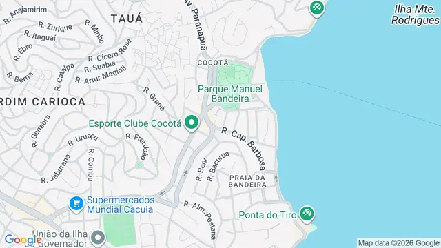 Mapa do bairro Cocotá, Rio de Janeiro - RJ