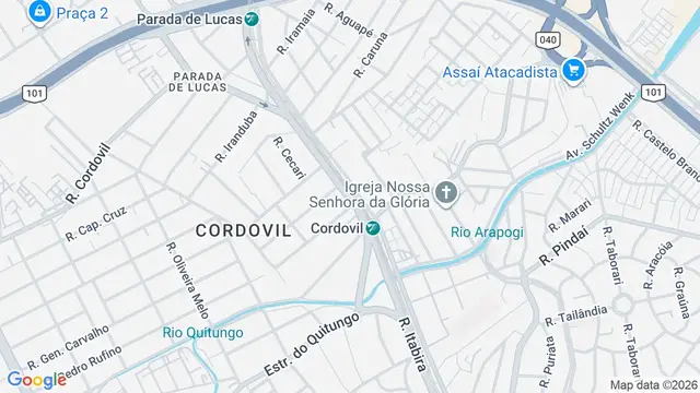 Mapa do bairro Cordovil, Rio de Janeiro - RJ