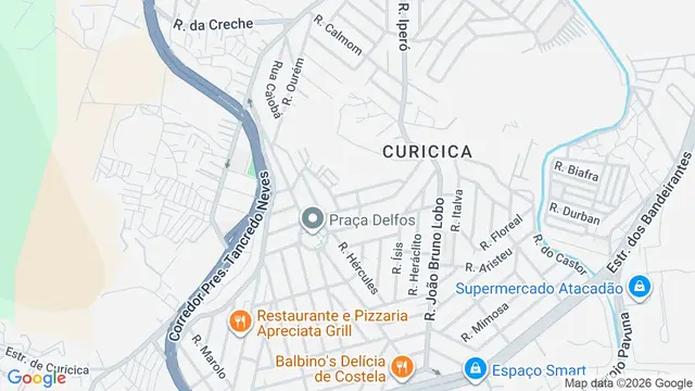 Mapa do bairro Curicica, Rio de Janeiro - RJ