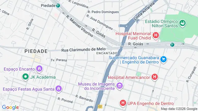 Mapa do bairro Encantado, Rio de Janeiro - RJ