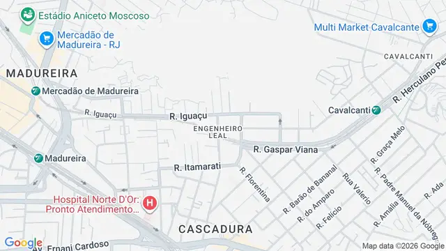 Mapa do bairro Engenheiro Leal, Rio de Janeiro - RJ