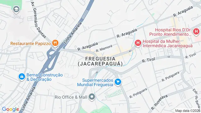 Mapa do bairro Freguesia (Jacarepaguá), Rio de Janeiro - RJ