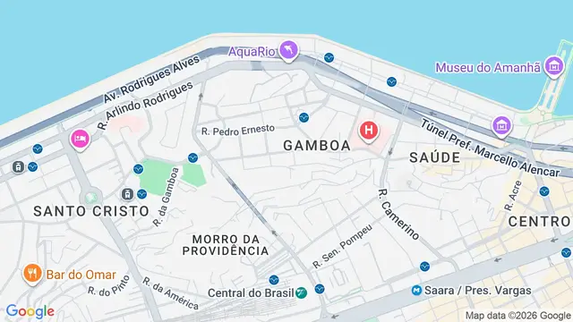 Mapa do bairro Gamboa, Rio de Janeiro - RJ