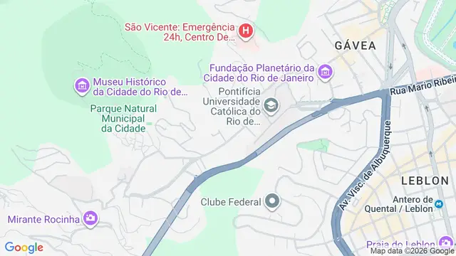 Mapa do bairro Gávea, Rio de Janeiro - RJ