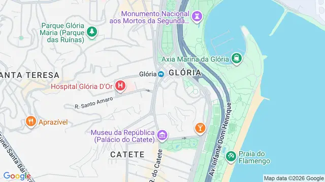 Mapa do bairro Glória, Rio de Janeiro - RJ