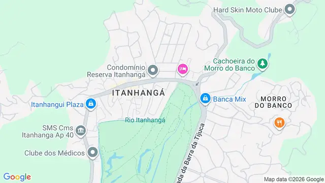 Mapa do bairro Itanhangá, Rio de Janeiro - RJ