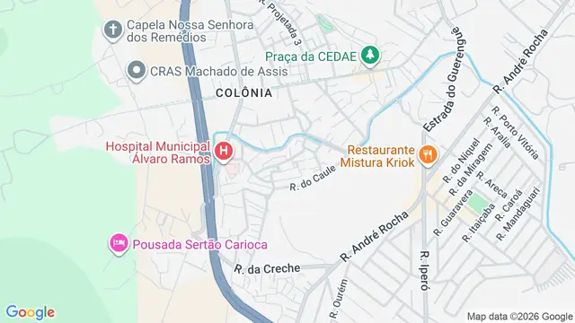 Mapa do bairro Jacarepaguá, Rio de Janeiro - RJ