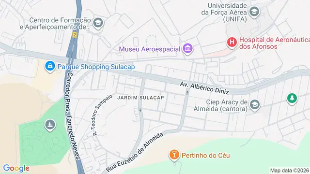Mapa do bairro Jardim Sulacap, Rio de Janeiro - RJ