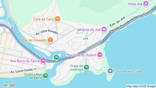 Mapa do bairro Joá, Rio de Janeiro - RJ