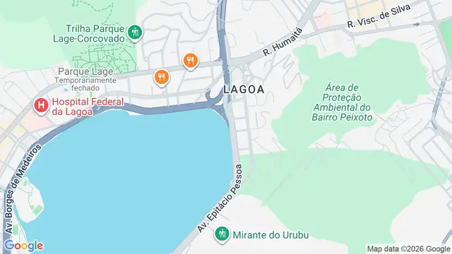 Mapa do bairro Lagoa, Rio de Janeiro - RJ