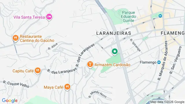 Mapa do bairro Laranjeiras, Rio de Janeiro - RJ