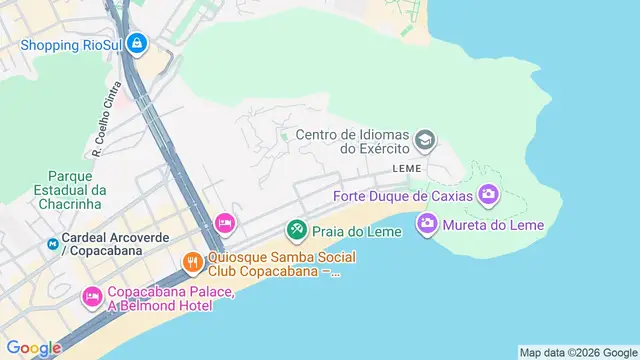 Mapa do bairro Leme, Rio de Janeiro - RJ