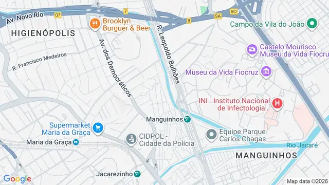 Mapa do bairro Manguinhos, Rio de Janeiro - RJ