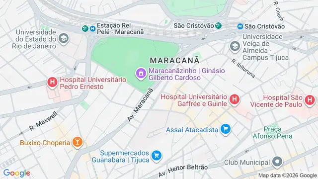 Mapa do bairro Maracanã, Rio de Janeiro - RJ
