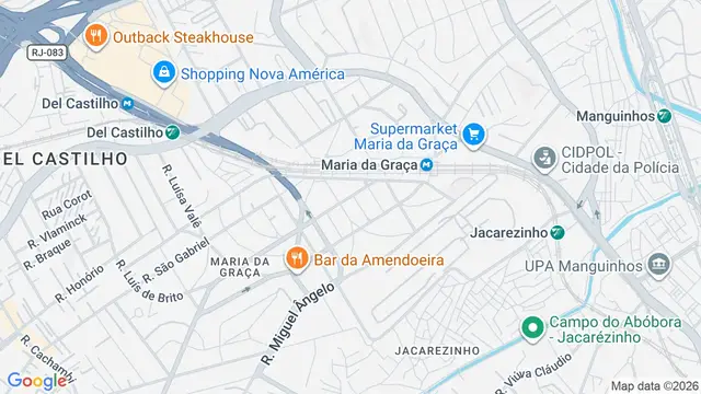 Mapa do bairro Maria da Graça, Rio de Janeiro - RJ