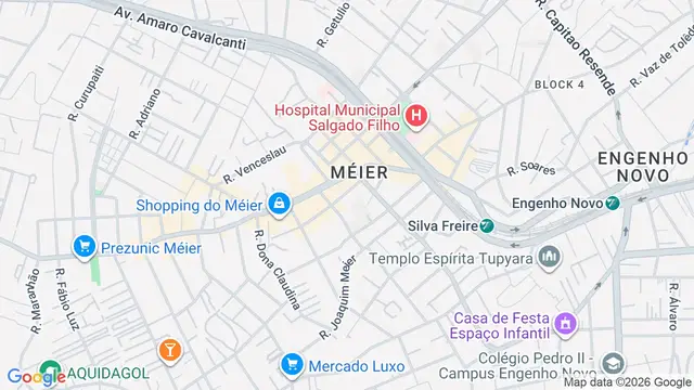 Mapa do bairro Méier, Rio de Janeiro - RJ