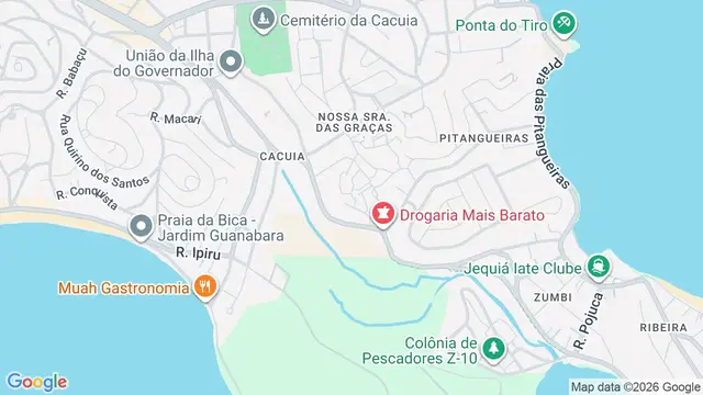 Mapa do bairro Nossa Senhora das Graças, Rio de Janeiro - RJ