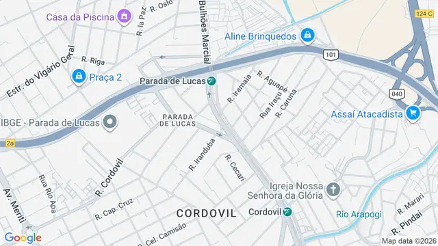 Mapa do bairro Parada de Lucas, Rio de Janeiro - RJ