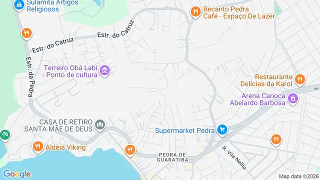 Mapa do bairro Pedra de Guaratiba, Rio de Janeiro - RJ