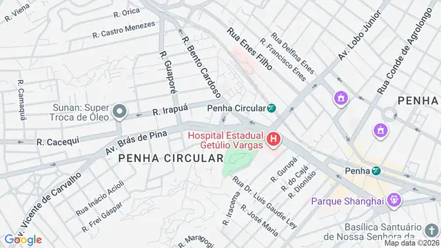 Mapa do bairro Penha Circular, Rio de Janeiro - RJ