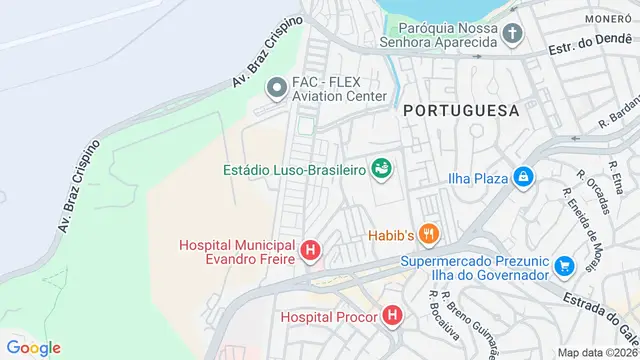 Mapa do bairro Portuguesa, Rio de Janeiro - RJ