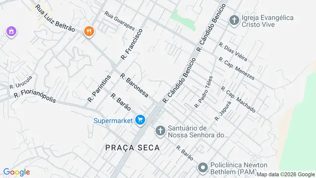 Mapa do bairro Praça Seca, Rio de Janeiro - RJ