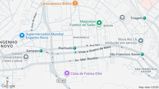 Mapa do bairro Riachuelo, Rio de Janeiro - RJ
