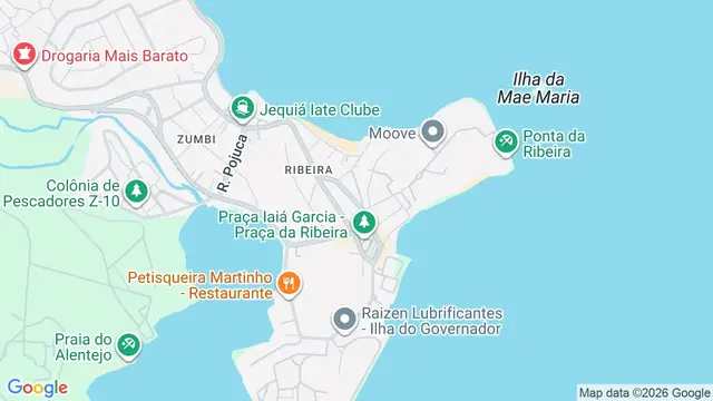 Mapa do bairro Ribeira, Rio de Janeiro - RJ