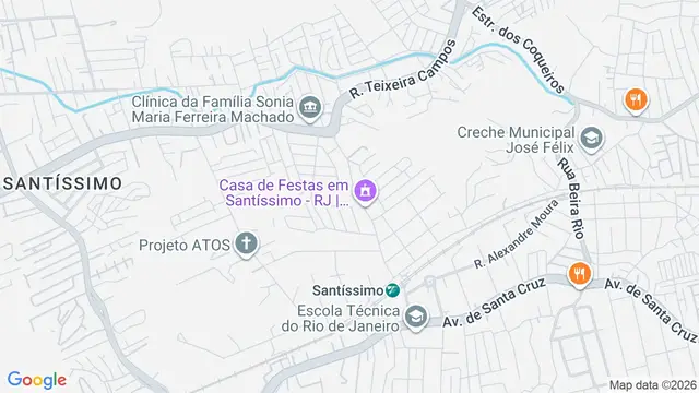 Mapa do bairro Santíssimo, Rio de Janeiro - RJ