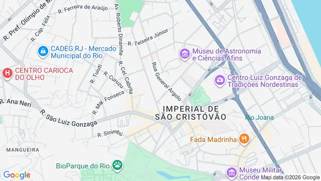 Mapa do bairro São Cristóvão, Rio de Janeiro - RJ