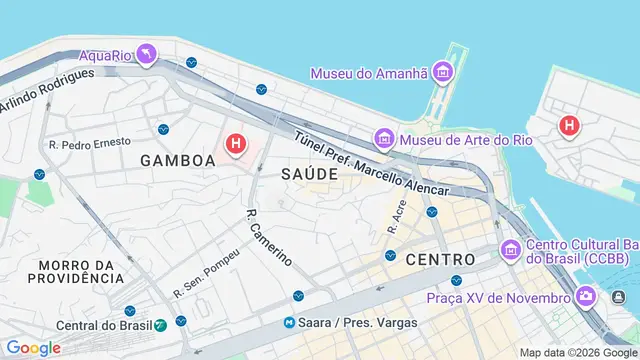 Mapa do bairro Saúde, Rio de Janeiro - RJ