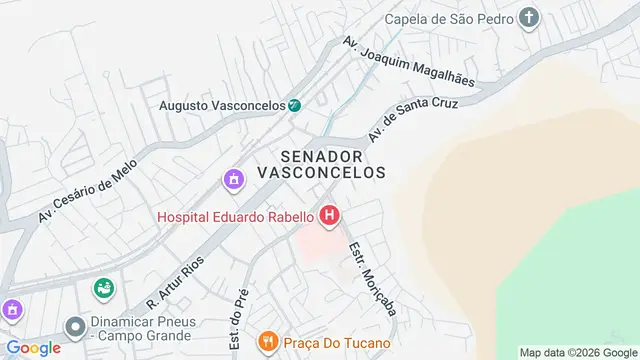 Mapa do bairro Senador Vasconcelos, Rio de Janeiro - RJ