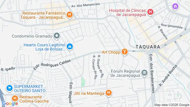 Mapa do bairro Taquara, Rio de Janeiro - RJ