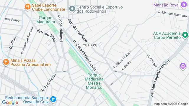 Mapa do bairro Turiaçu, Rio de Janeiro - RJ