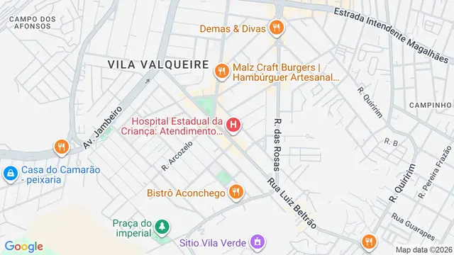 Mapa do bairro Vila Valqueire, Rio de Janeiro - RJ