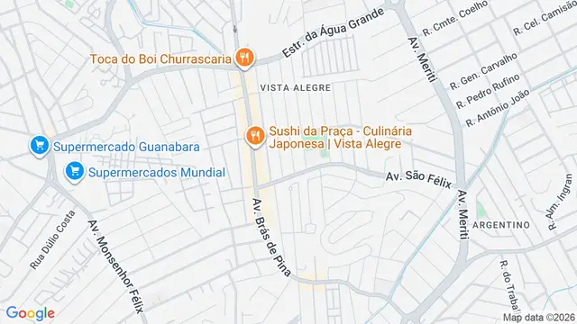 Mapa do bairro Vista Alegre, Rio de Janeiro - RJ